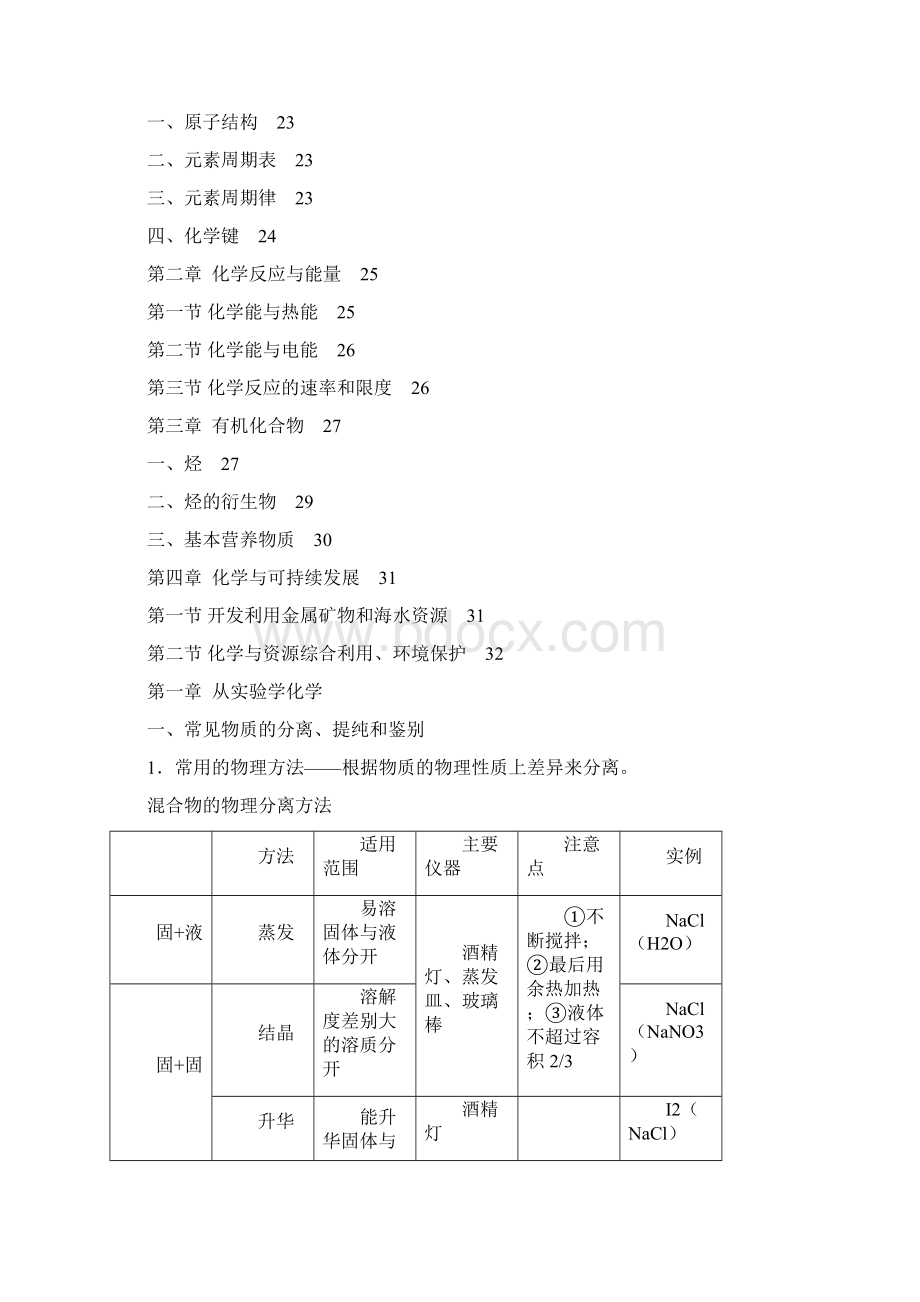 高中化学必修一必修二知识点总结.docx_第2页