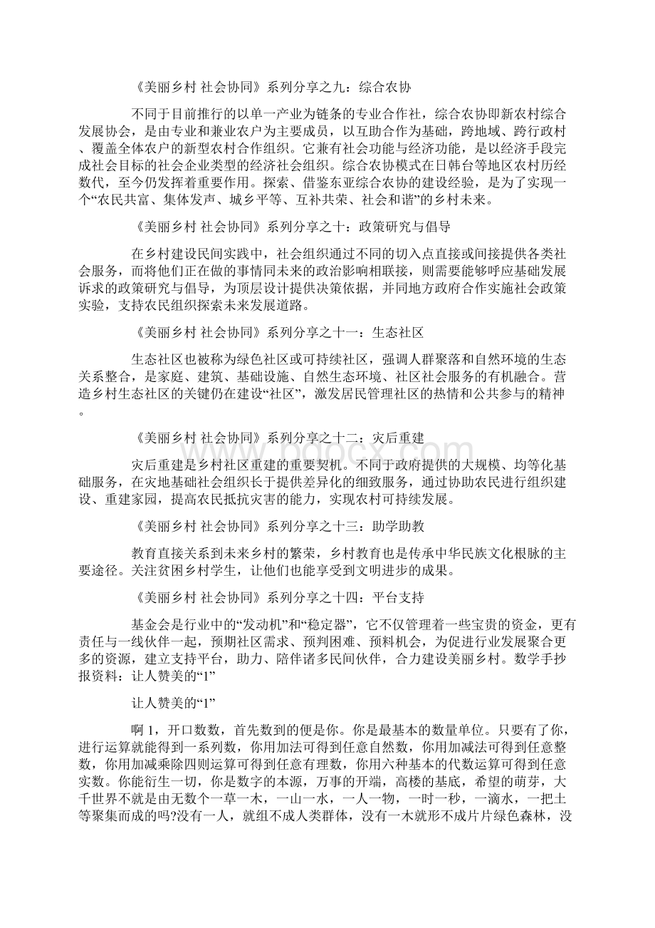 美丽乡村申报材料美丽乡村手抄报资料文档格式.docx_第3页