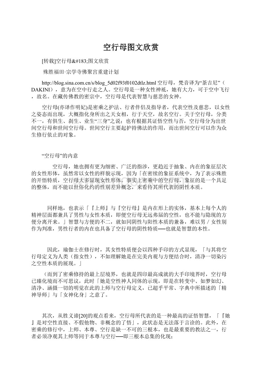 空行母图文欣赏Word文件下载.docx