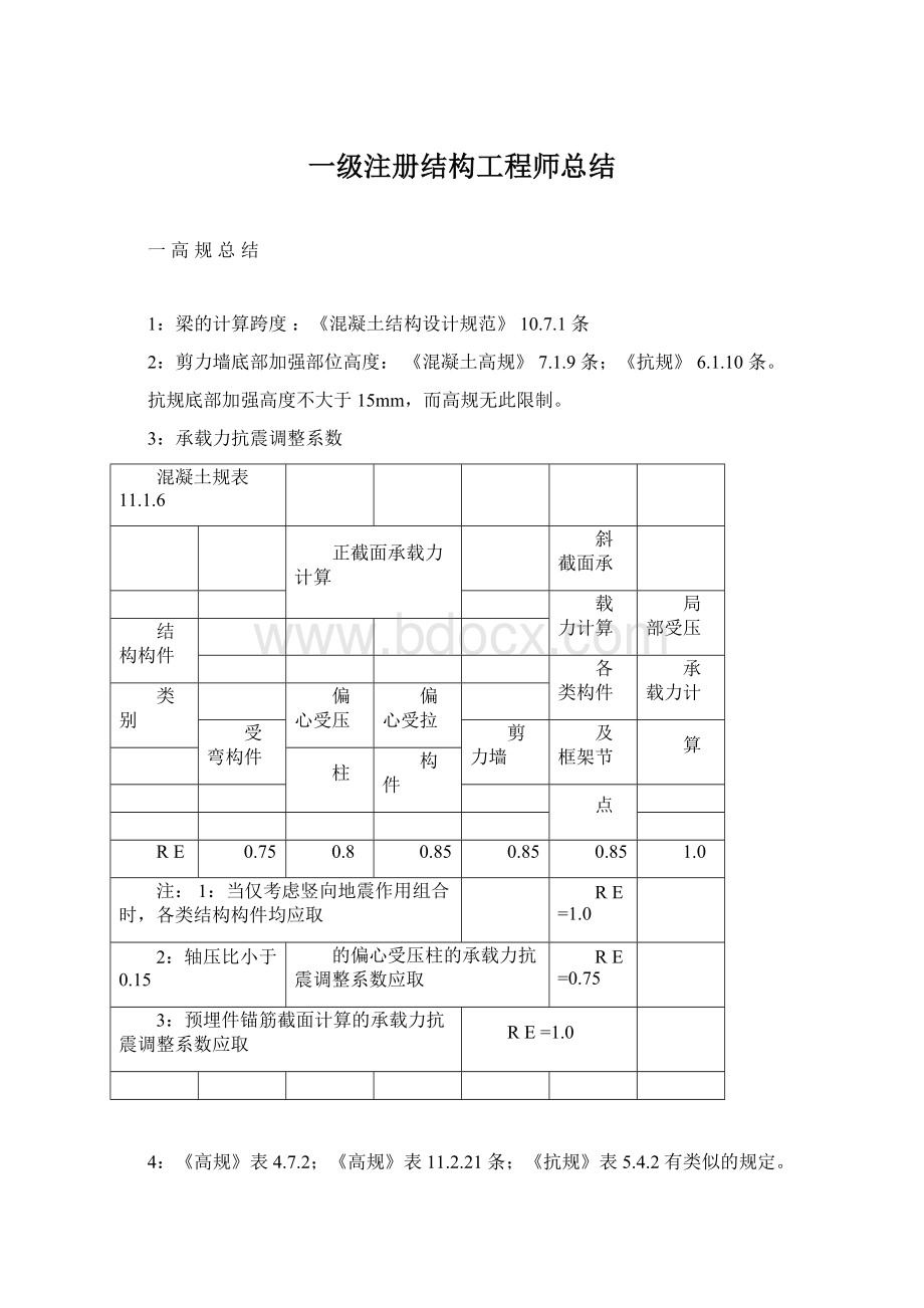 一级注册结构工程师总结文档格式.docx