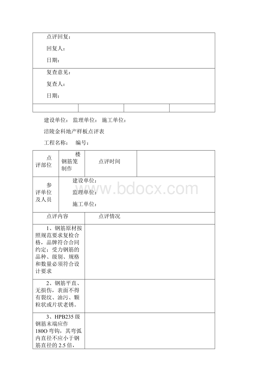 涪陵金科地产部分样板点评表文档.docx_第2页