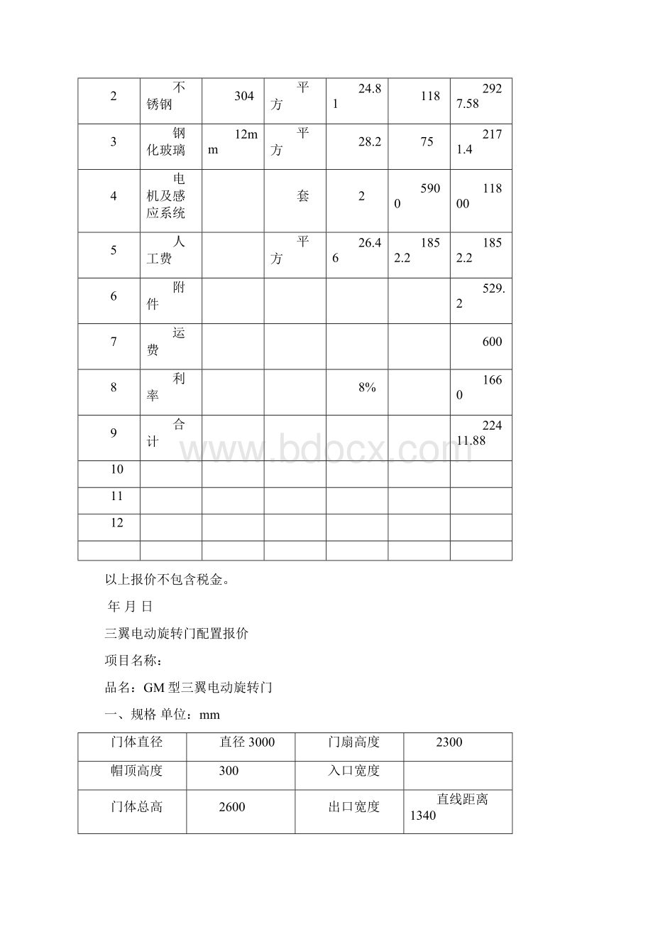 感应门报价表常用.docx_第2页