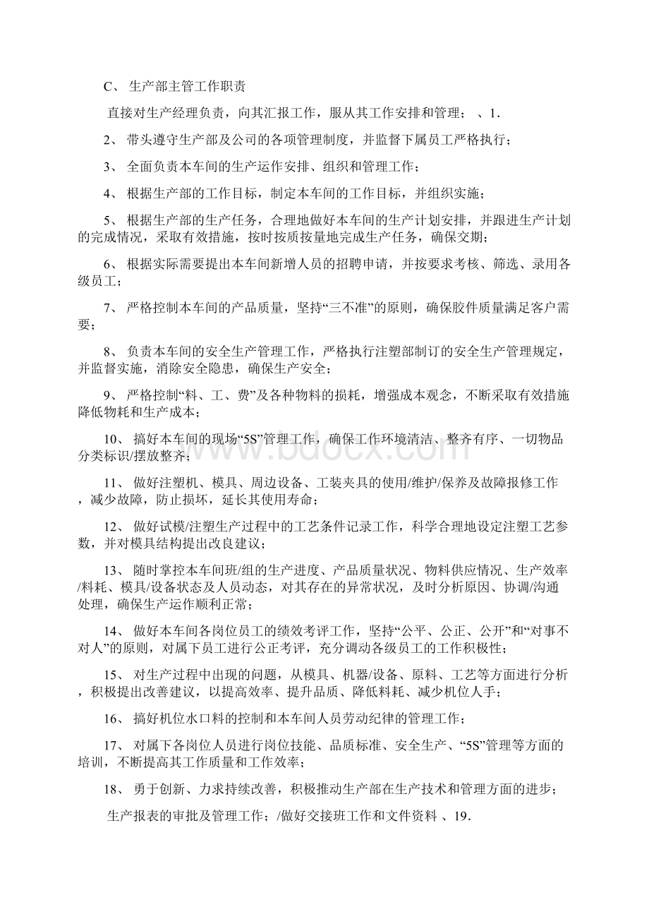 注塑部主要岗位工作职责Word格式文档下载.docx_第3页