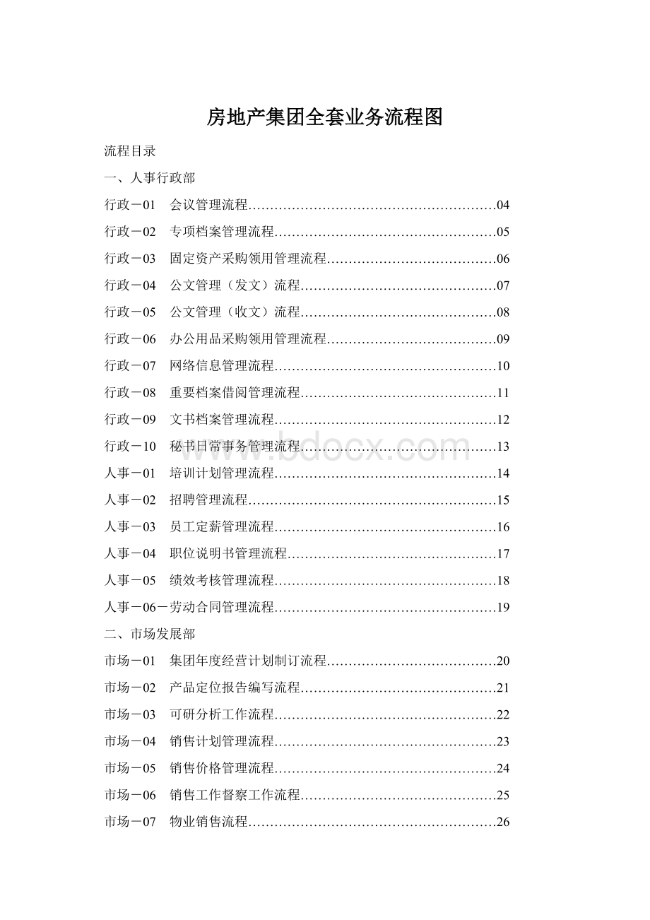 房地产集团全套业务流程图Word文件下载.docx_第1页