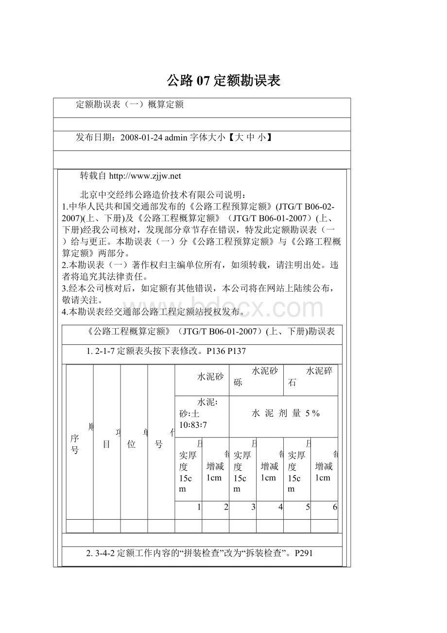 公路07定额勘误表.docx_第1页