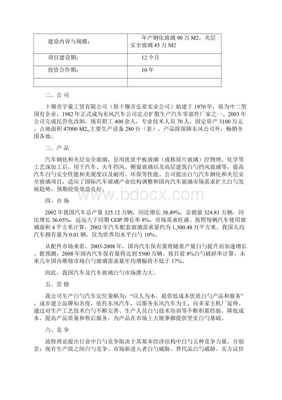 精选审批稿汽车钢化玻璃及夹层安全玻璃生产项目商业计划书.docx_第2页