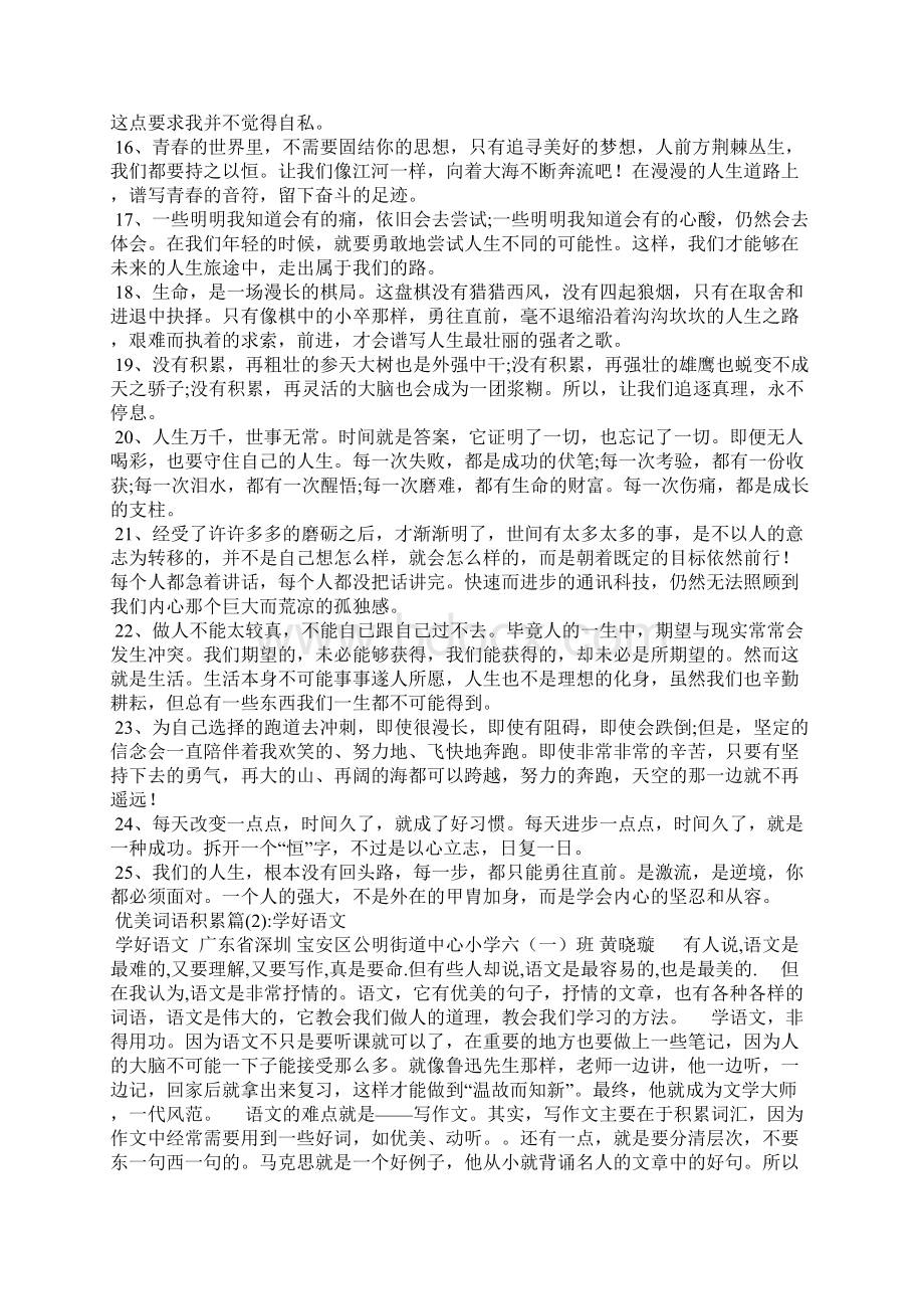 初中的优美词语积累优美词语积累6篇.docx_第2页