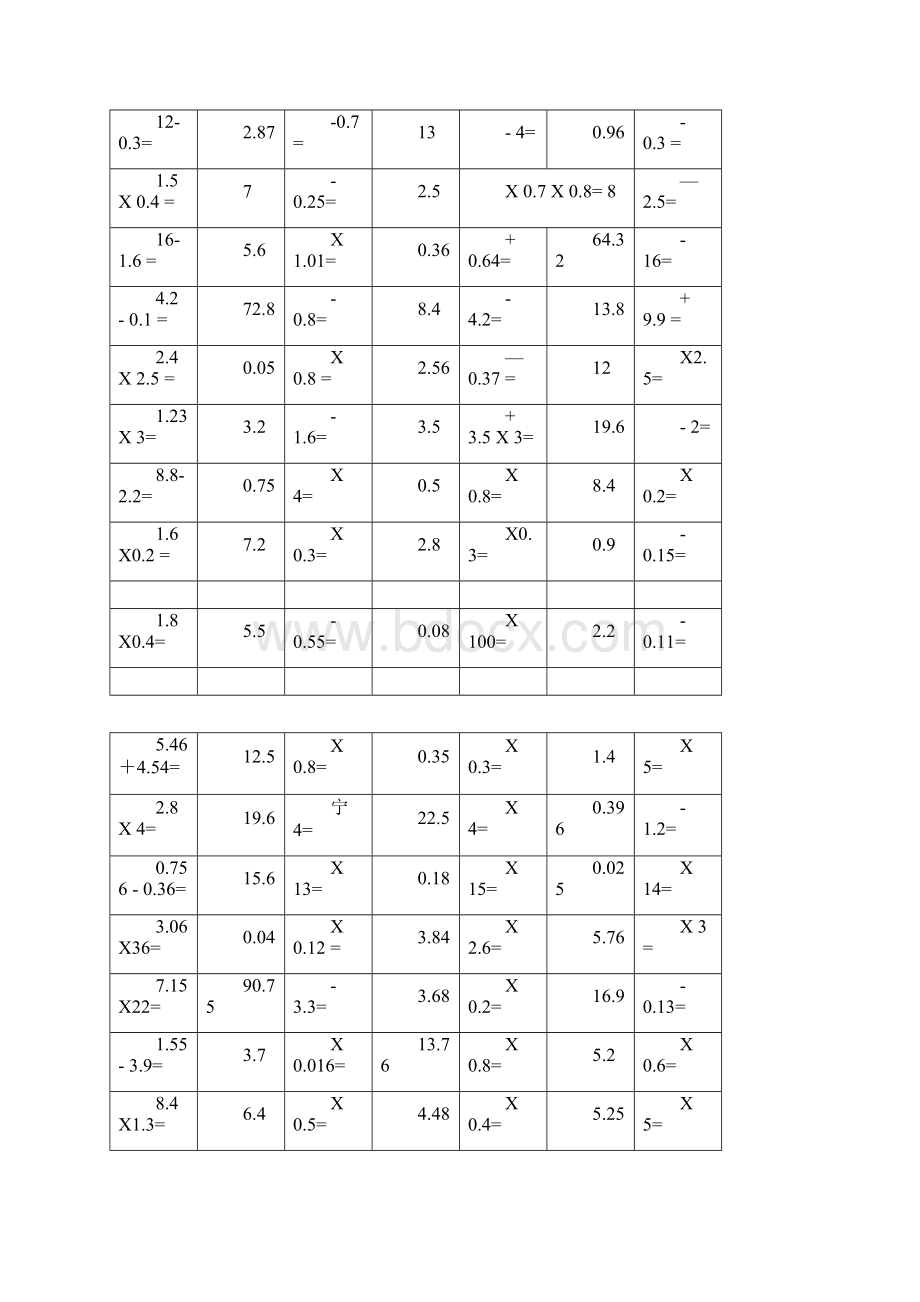 小学五年级数学上期小数点乘除法计算习题.docx_第3页