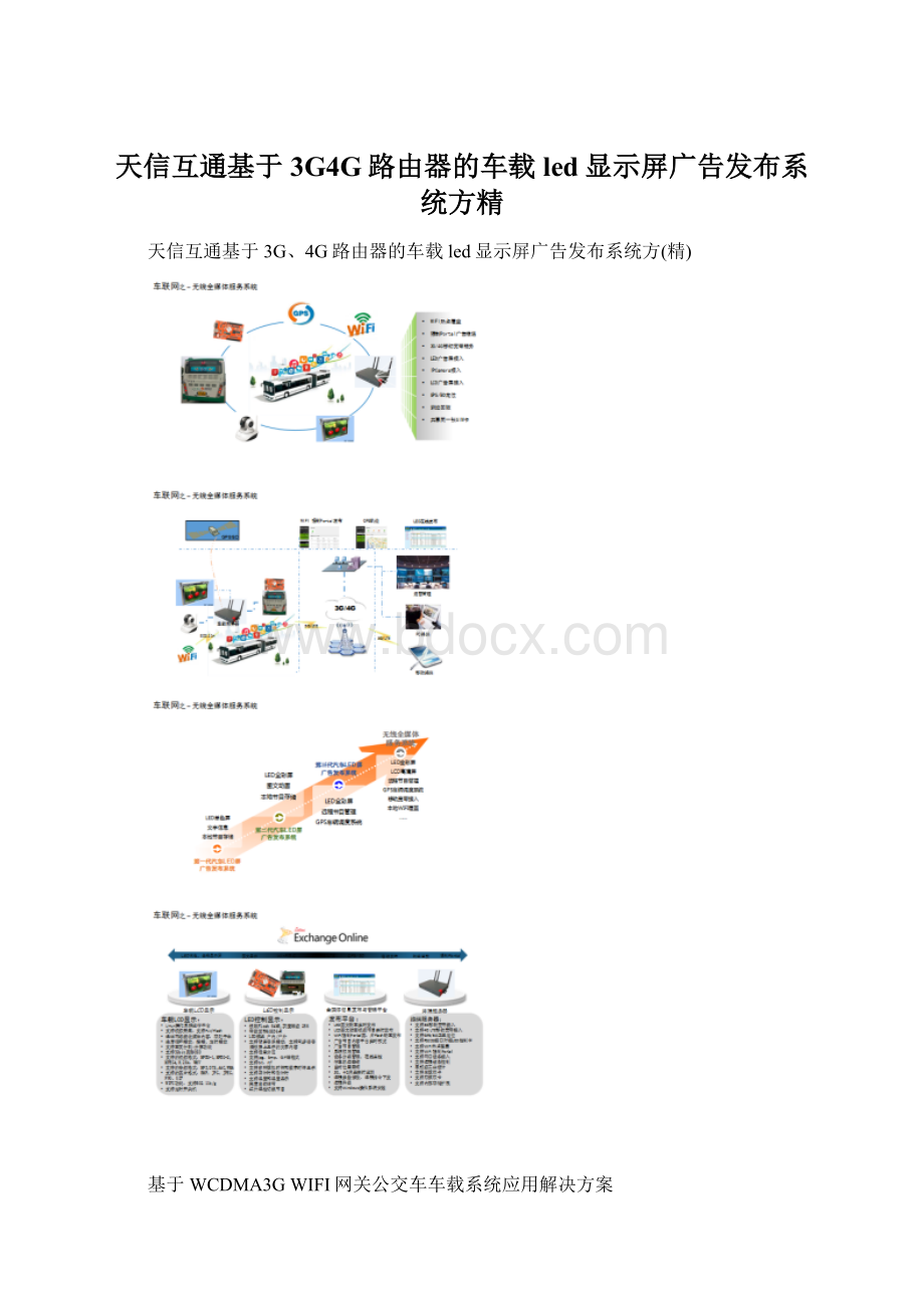 天信互通基于3G4G路由器的车载led显示屏广告发布系统方精Word文档下载推荐.docx_第1页