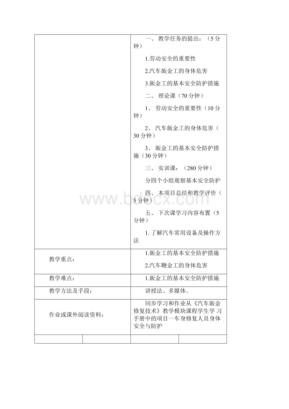 汽车钣金修复技术教案docWord文件下载.docx_第3页