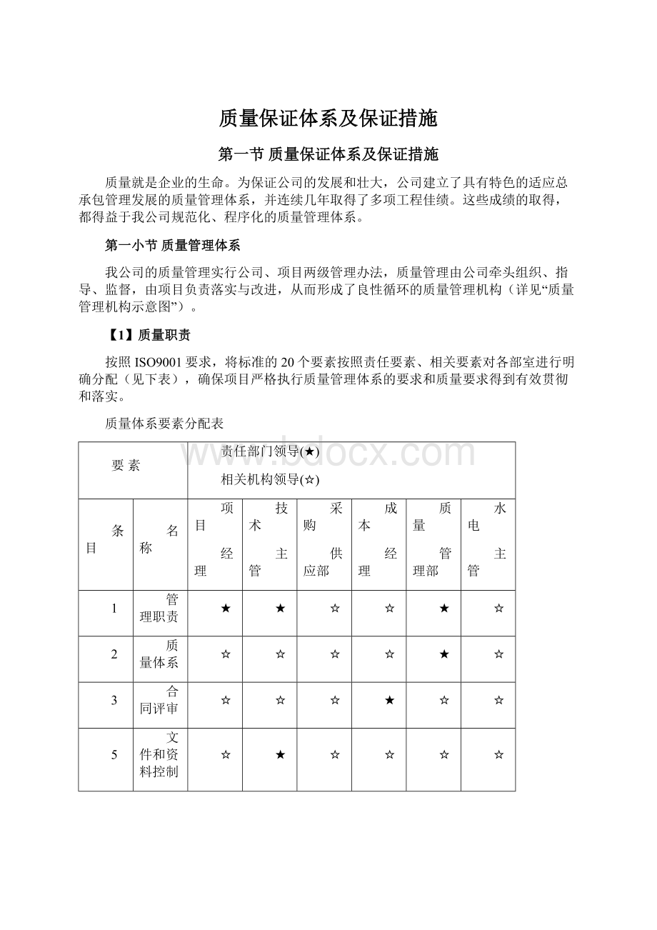 质量保证体系及保证措施.docx_第1页