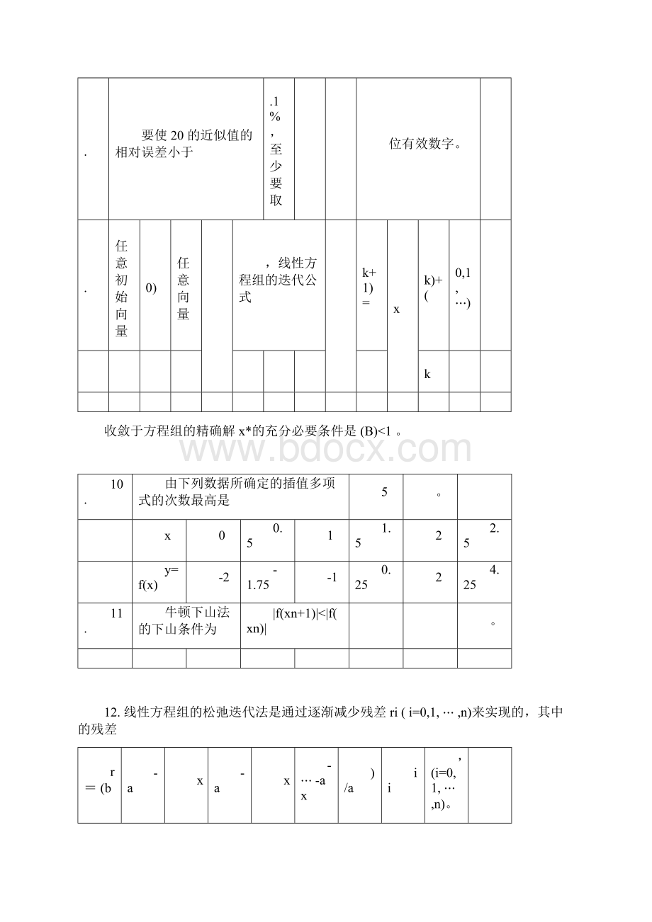 数值分析试题卷与答案解析Word文档格式.docx_第3页