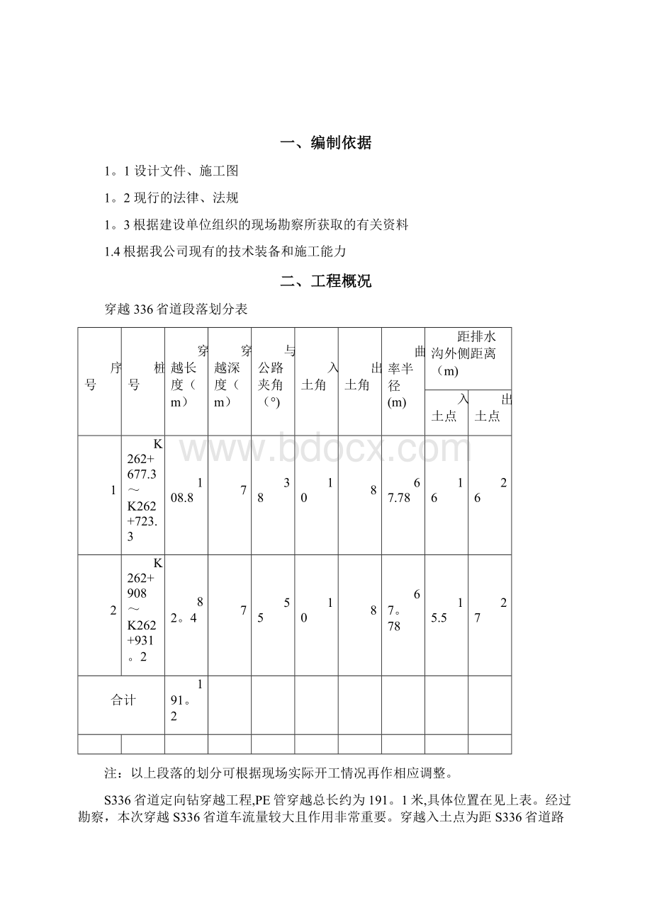 污水管道水平定向钻穿越S省道施工方案完整常用版.docx_第2页