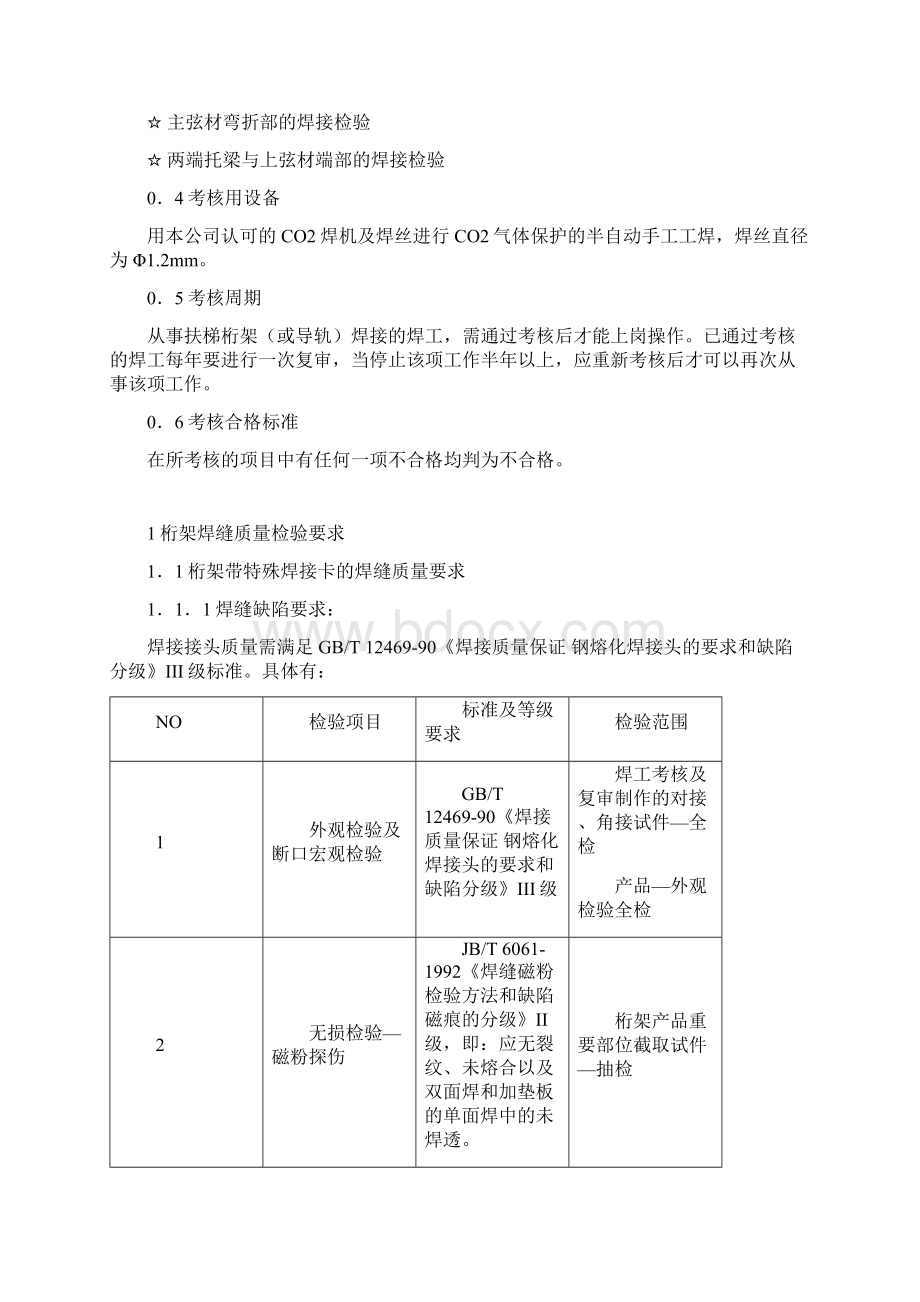 扶梯桁架焊接及焊缝质量检验要求日立Word格式.docx_第2页