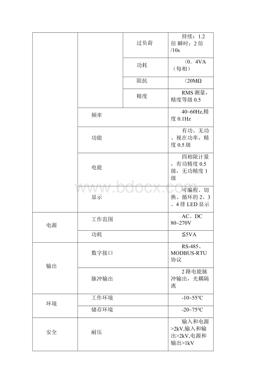 BF100单相网络电力仪表 网络电力仪表.docx_第2页