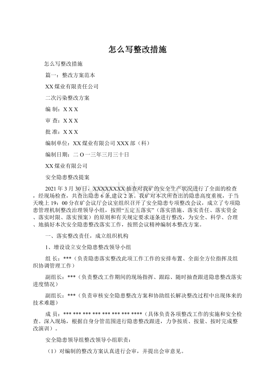 怎么写整改措施文档格式.docx_第1页