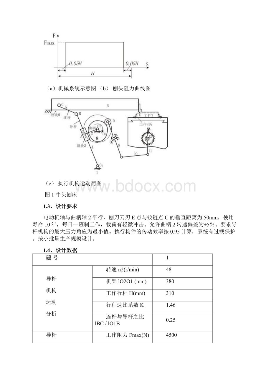 牛头刨床机构运动分析课程设计解读.docx_第3页