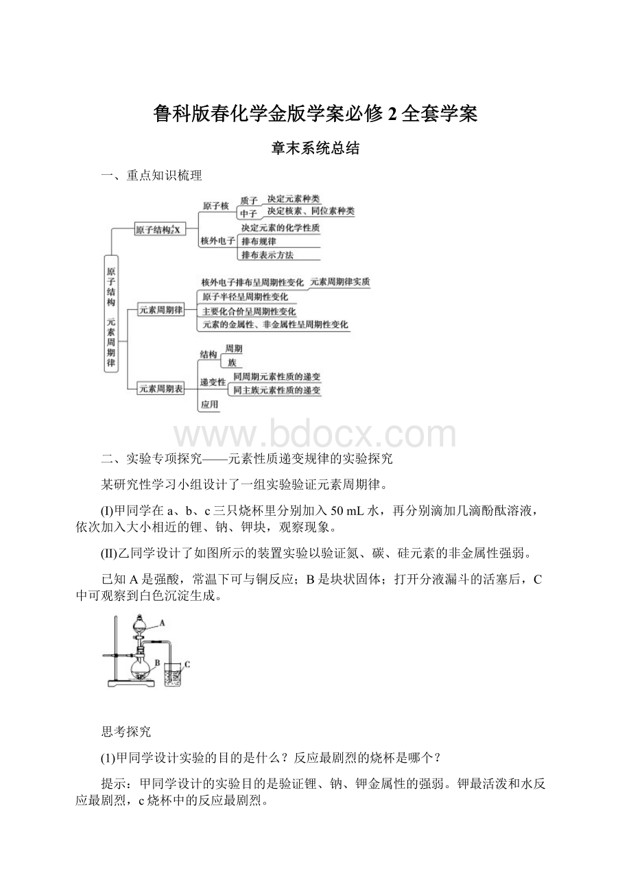 鲁科版春化学金版学案必修2全套学案Word文件下载.docx