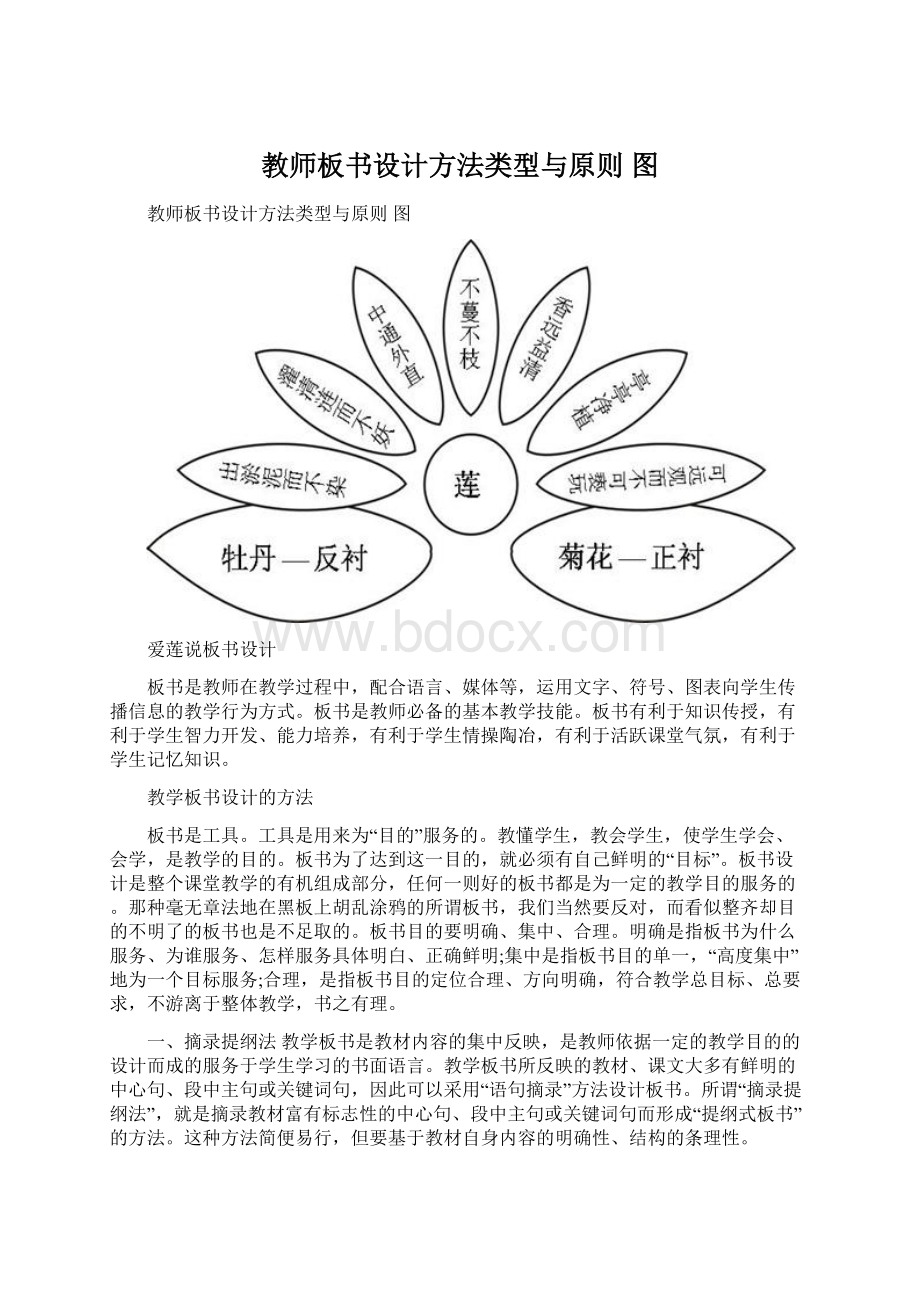 教师板书设计方法类型与原则 图.docx_第1页