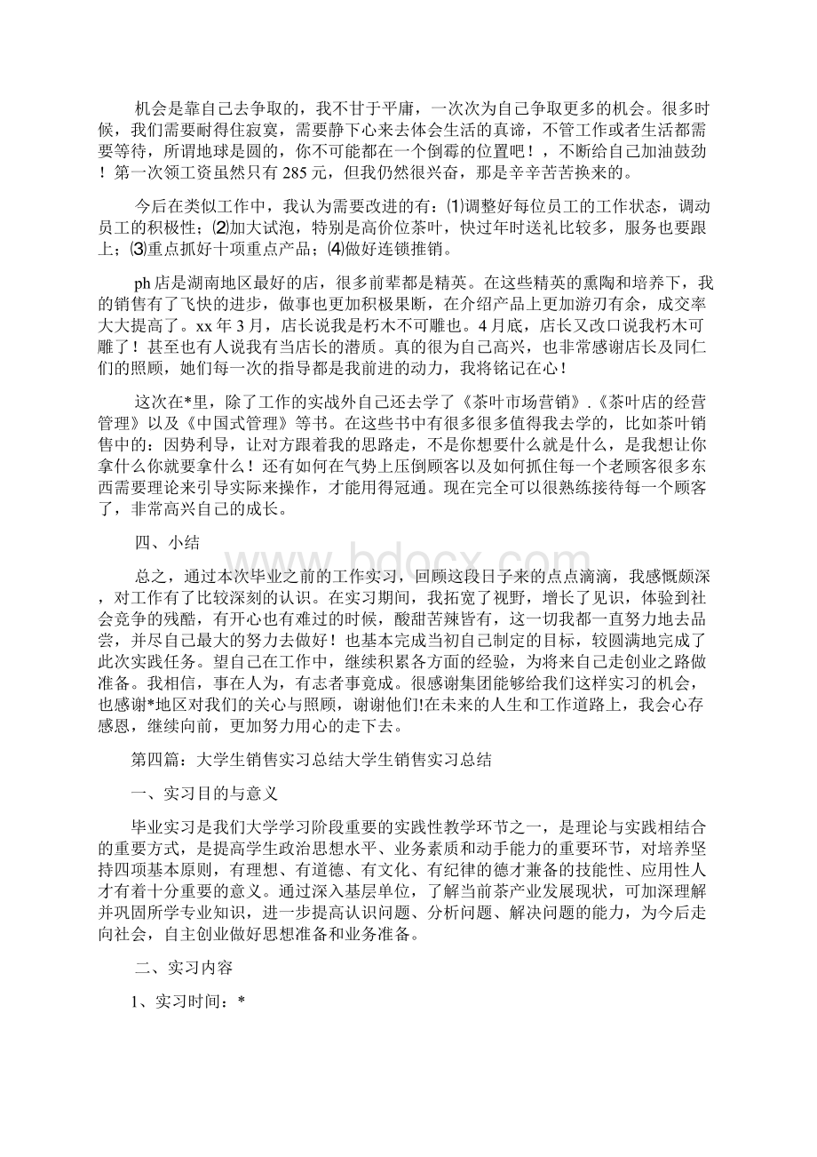 最新大学生销售工作总结Word格式文档下载.docx_第3页