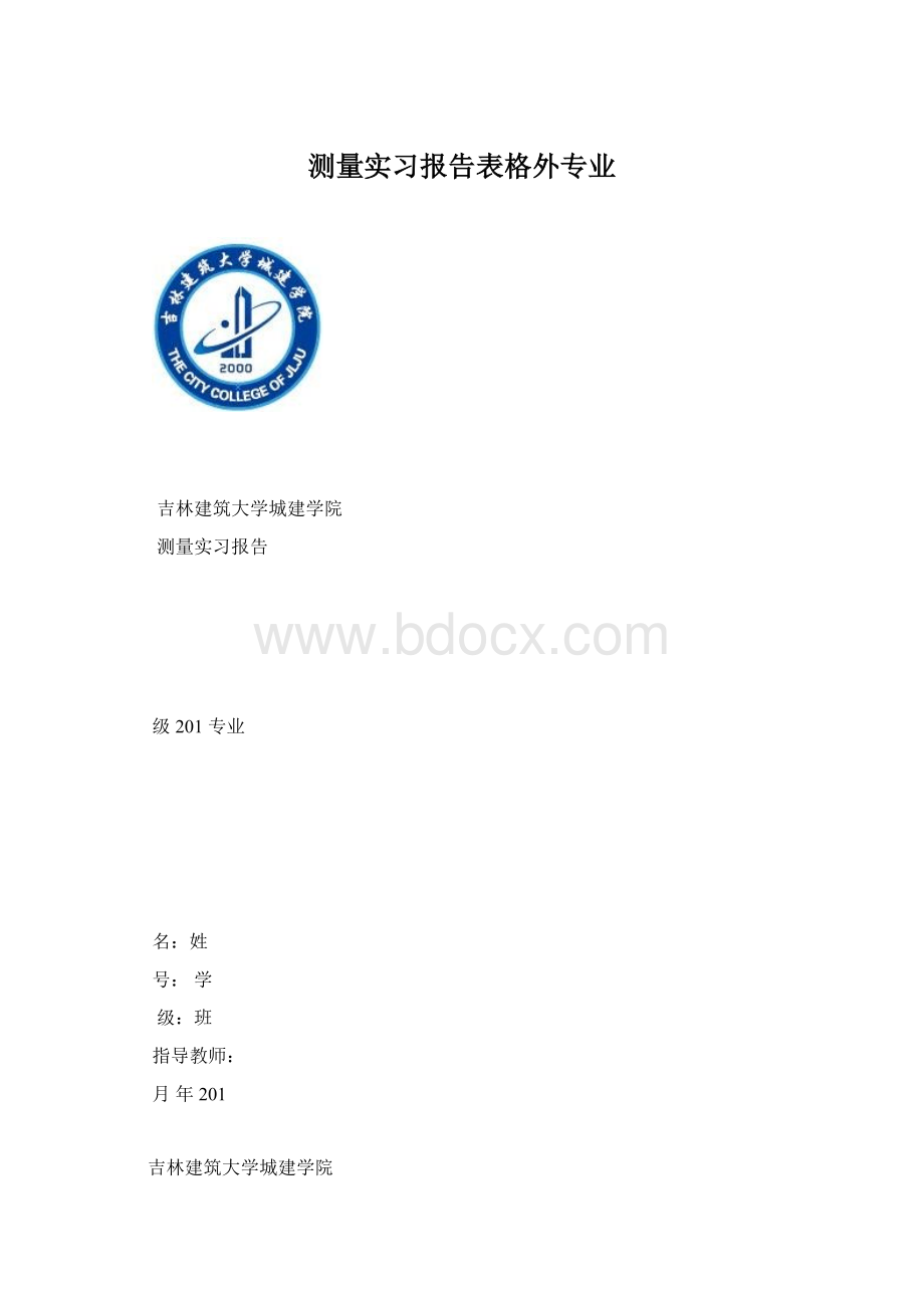 测量实习报告表格外专业.docx_第1页