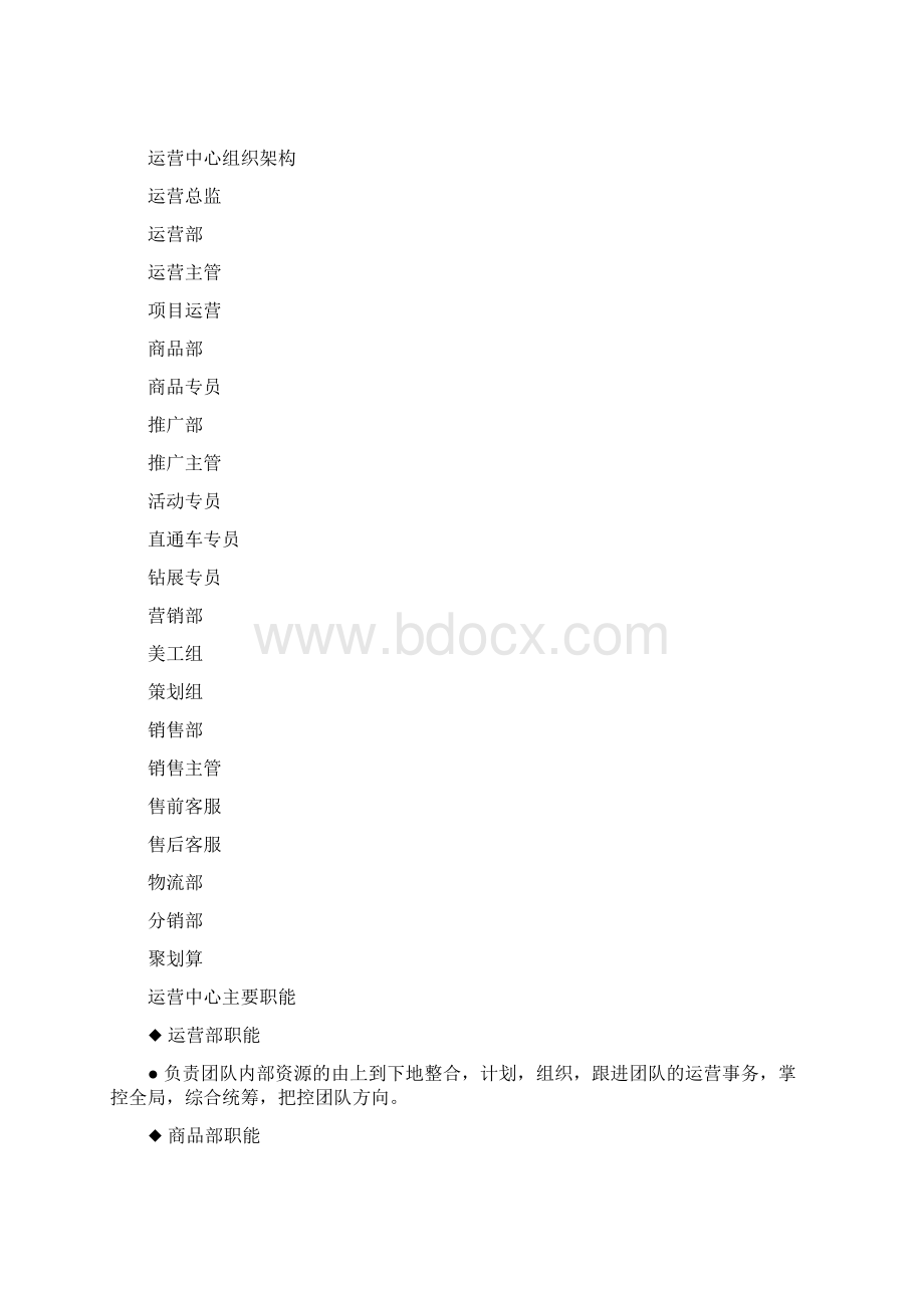 天猫京东组织架构岗位职责及业务流程Word格式文档下载.docx_第2页