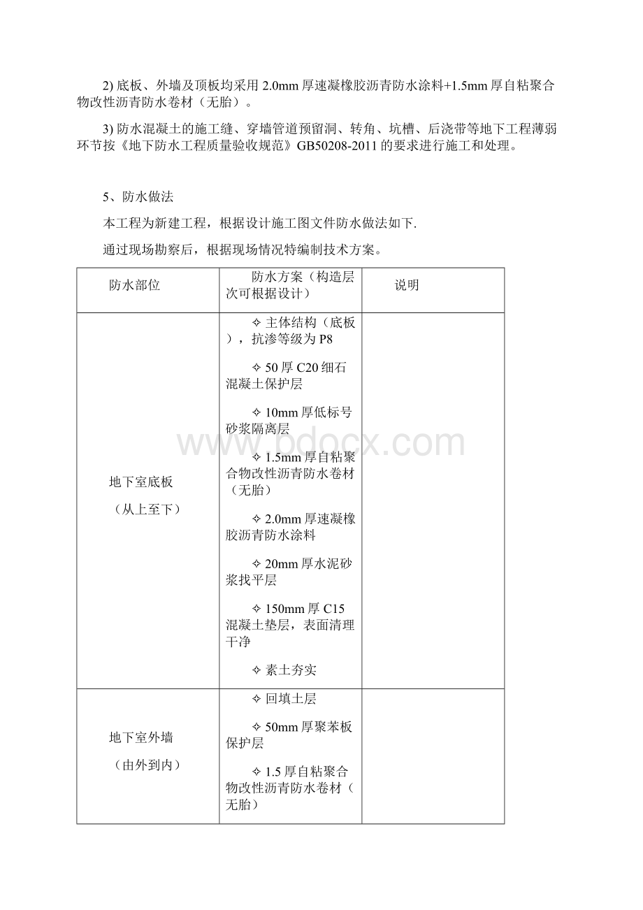 橡胶沥青防水涂料施工方案全解Word文档格式.docx_第2页