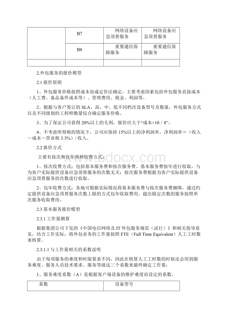 外包服务的维护成本估算和报价模型Word下载.docx_第3页