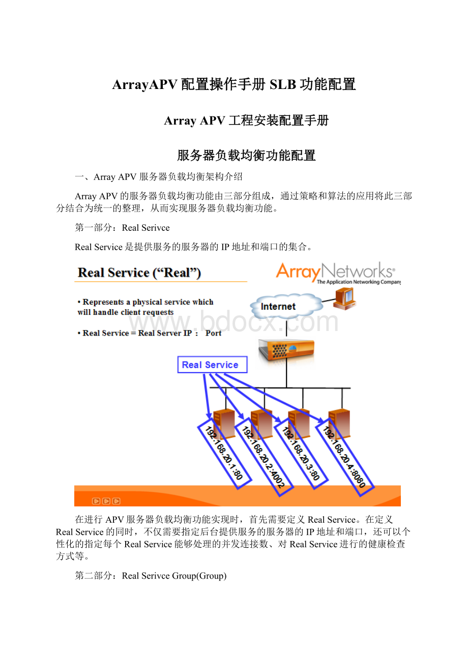 ArrayAPV配置操作手册SLB功能配置Word文档格式.docx