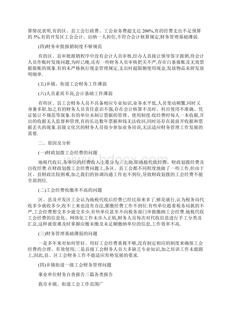 关于财务工作自检自查报告最新范文五篇.docx_第2页