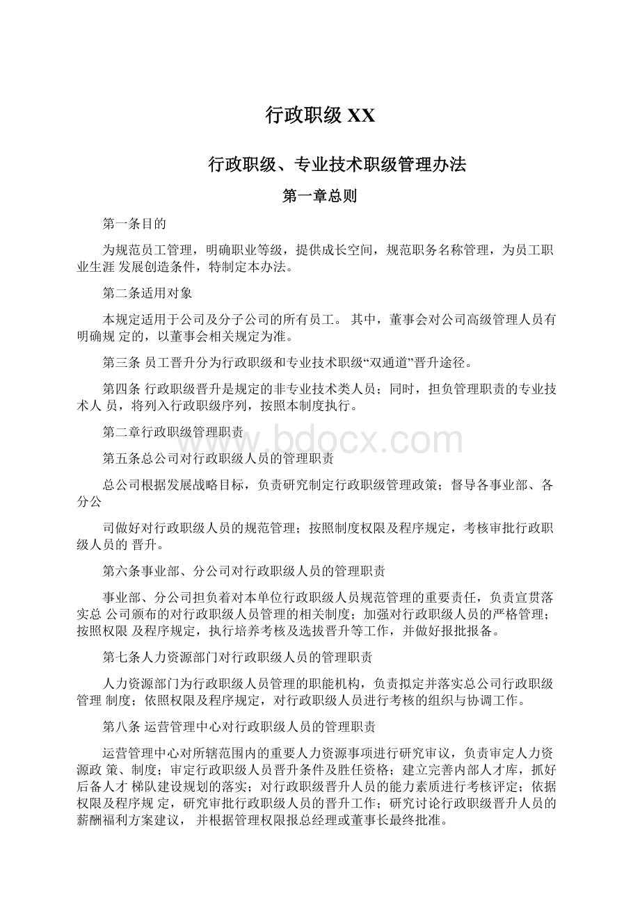 行政职级百度Word格式.docx