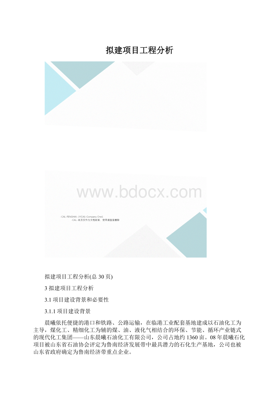 拟建项目工程分析Word下载.docx