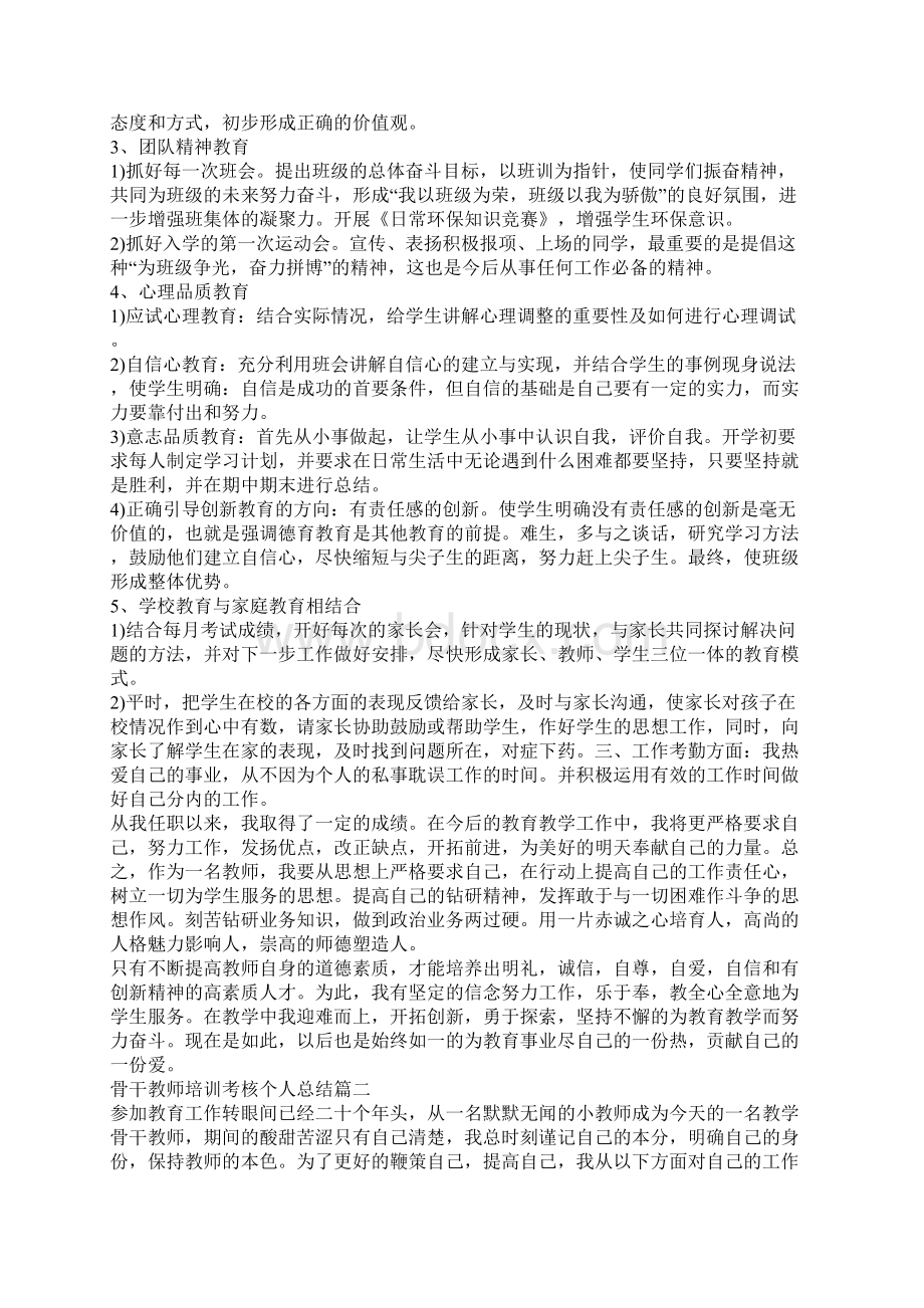 骨干教师培训考核个人总结精选5篇.docx_第2页