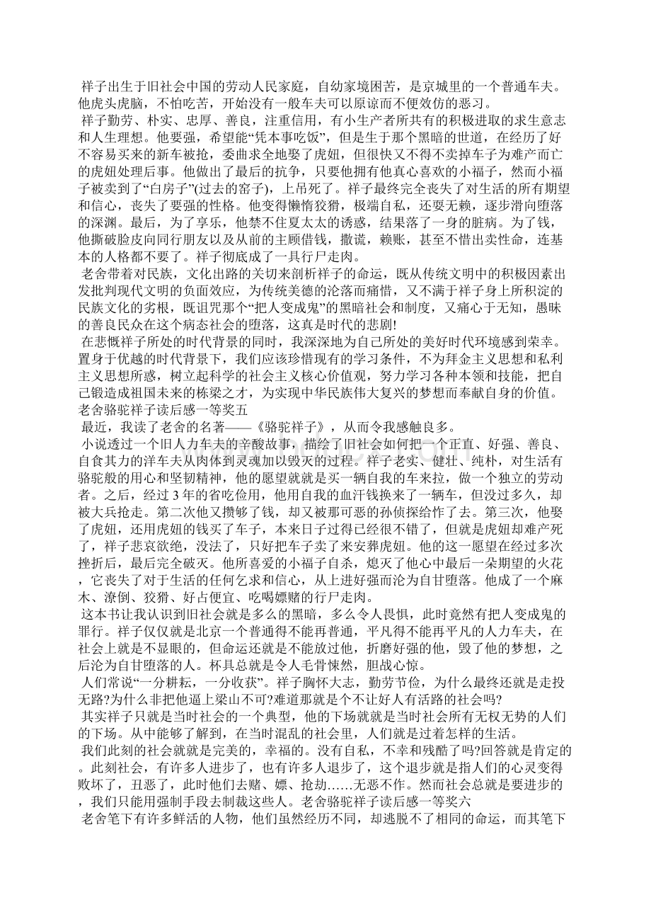 老舍骆驼祥子获奖读后感一等奖.docx_第3页