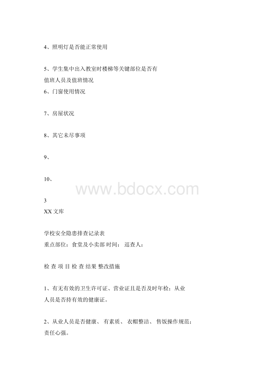 学校安全隐患排查记录表doc.docx_第3页