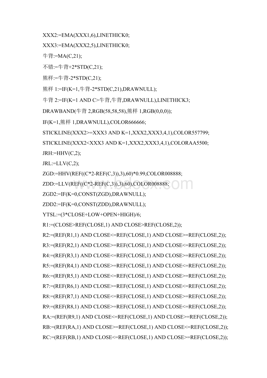 股票指标公式下载通达信画线主图二差值短线中线下跌上轨.docx_第2页