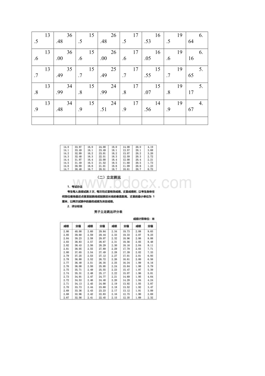 体育考试评分标准Word文档格式.docx_第3页