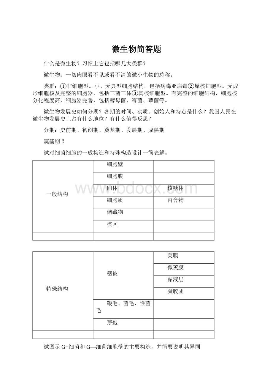 微生物简答题Word文档下载推荐.docx_第1页