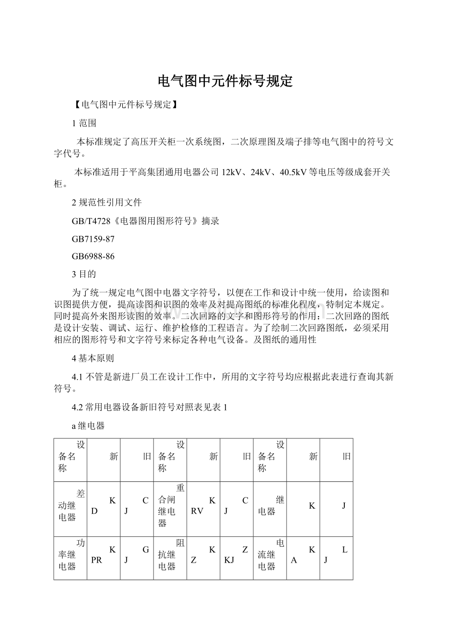 电气图中元件标号规定.docx