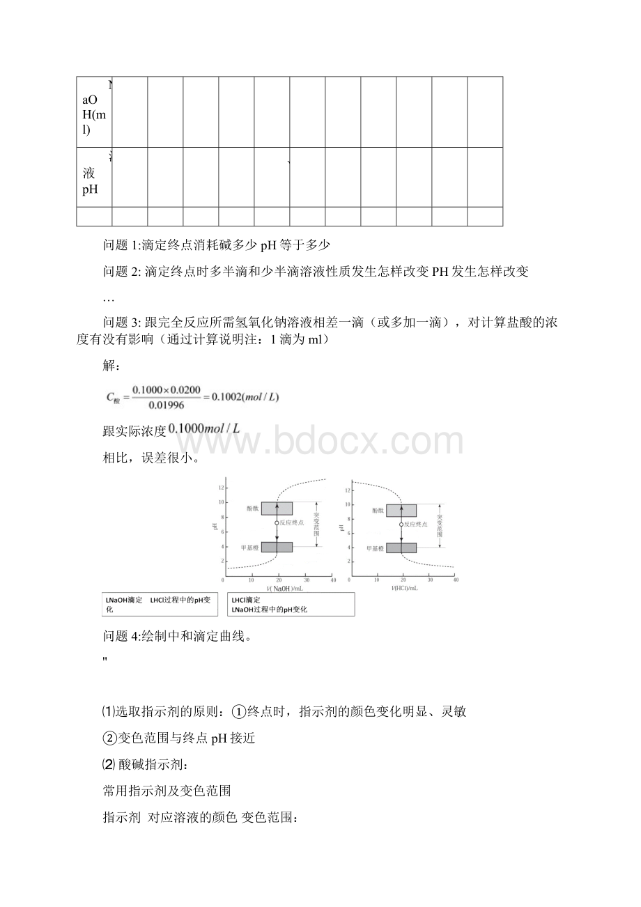 酸碱中和滴定专题与pH计算.docx_第2页