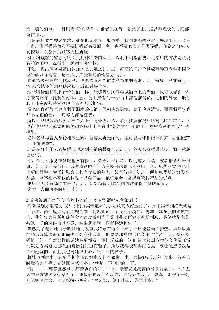 酒吧计划书范文Word文档格式.docx_第2页