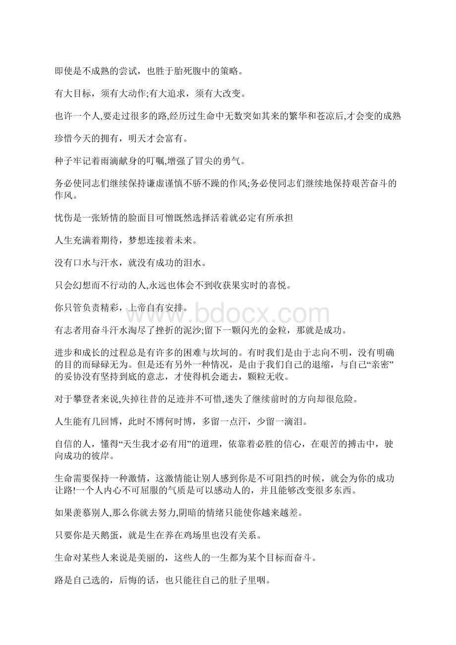 提醒个人让人一生难忘的励志的句子 有大目标须有大动作.docx_第2页