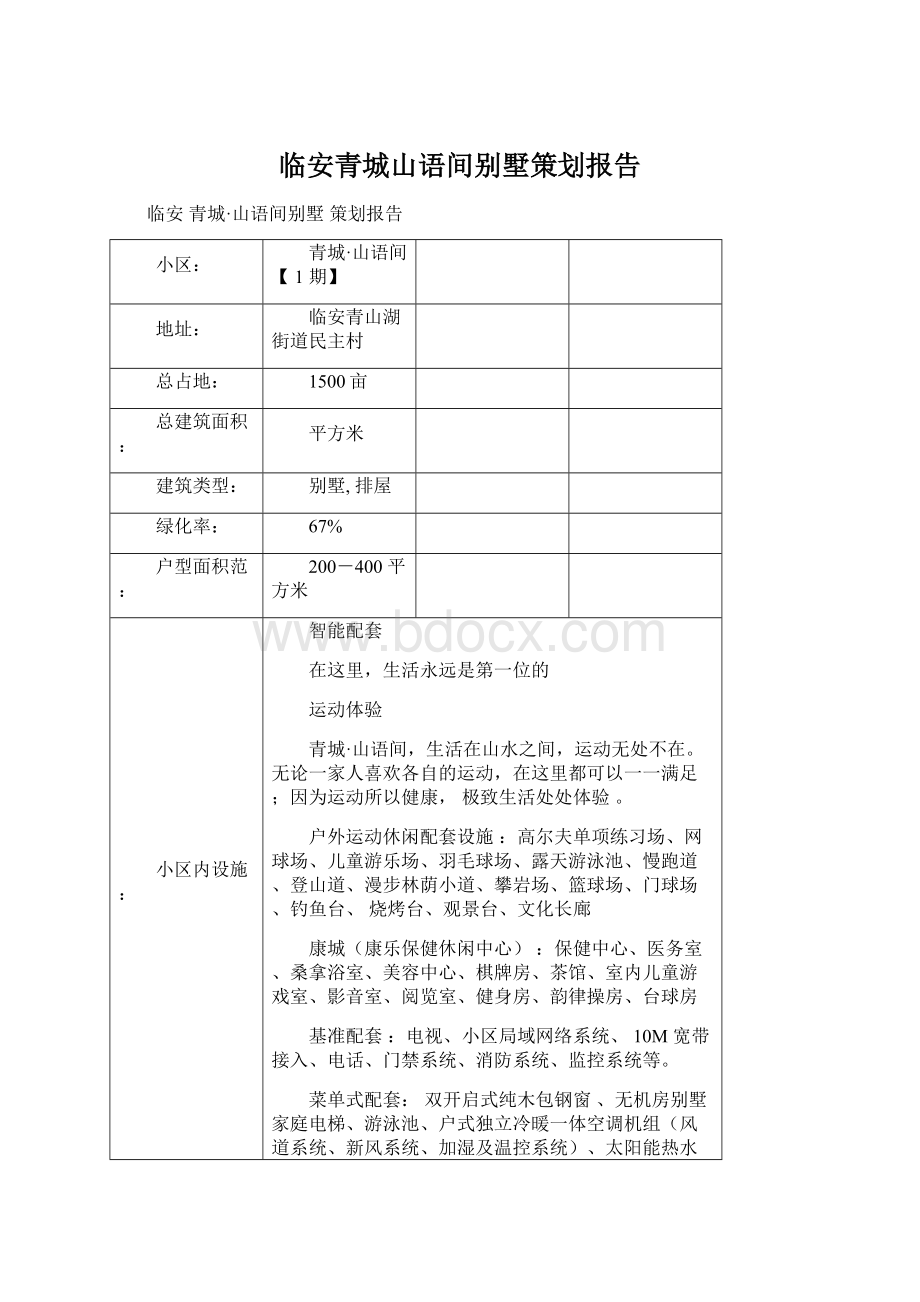 临安青城山语间别墅策划报告Word文件下载.docx_第1页