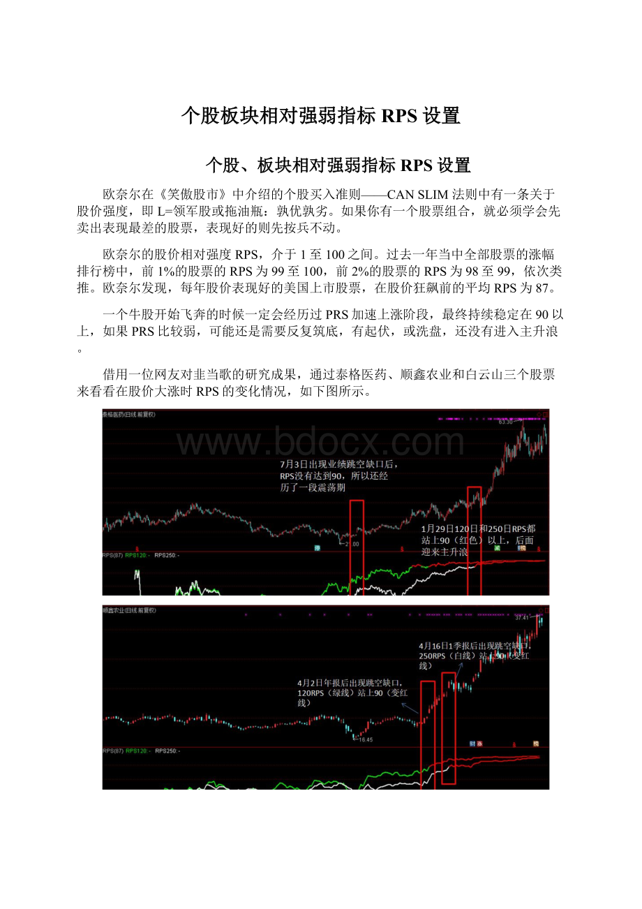 个股板块相对强弱指标RPS设置.docx_第1页