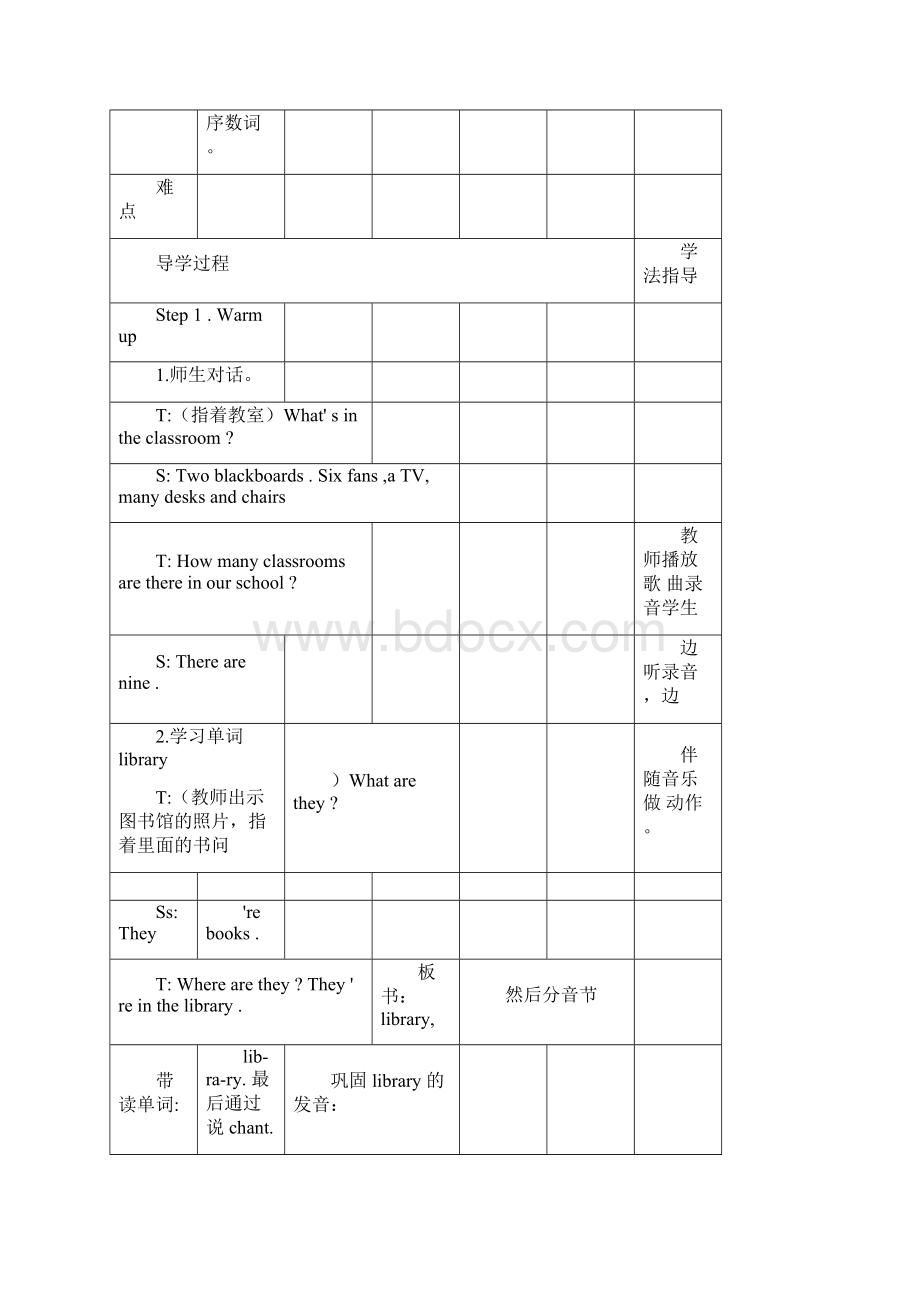 PEP新版小学四年级英语下册Unit1教学案.docx_第2页