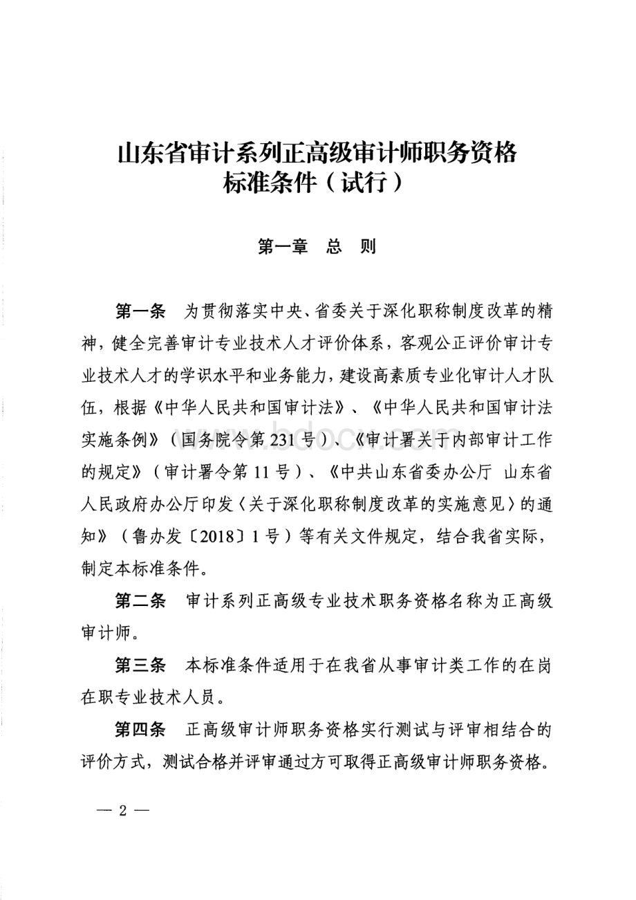 审计系列正高级审计师职务资格标准条件〔2019〕3号 (1)（自2019年起施行有效期至2024年）.pdf_第2页