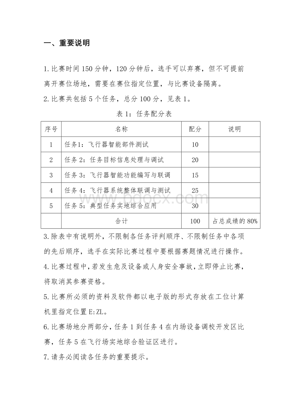 无人机装调检修工（飞行器人工智能技术应用）实操样题Word格式文档下载.docx_第2页