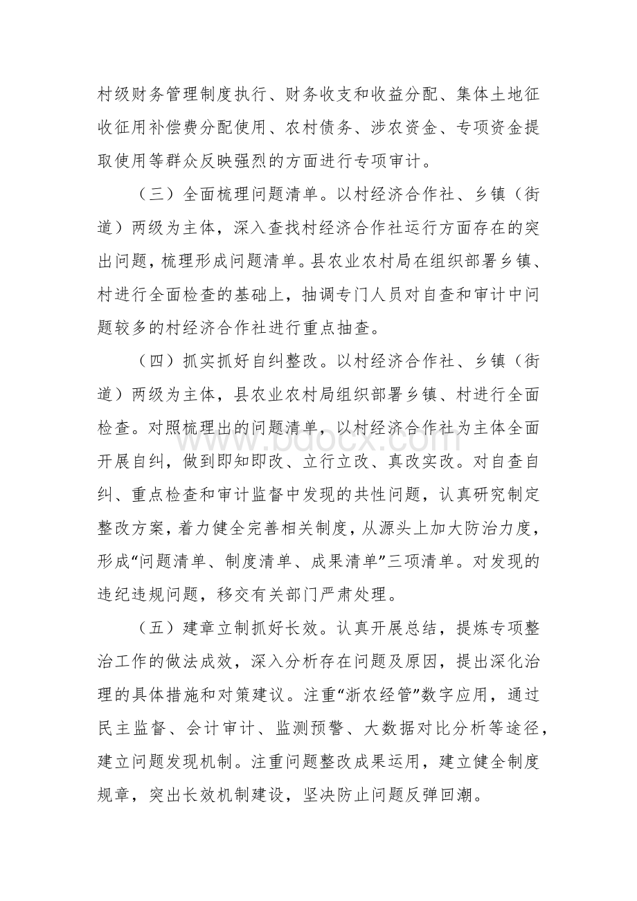 村经济合作社运行问题专项治理方案.docx_第3页