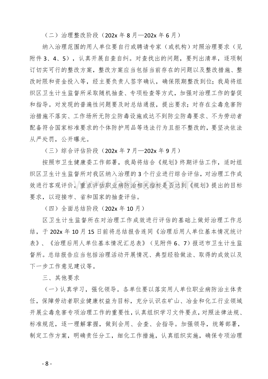 矿山、冶金和化工等行业领域尘毒危害专项治理工作方案.docx_第2页