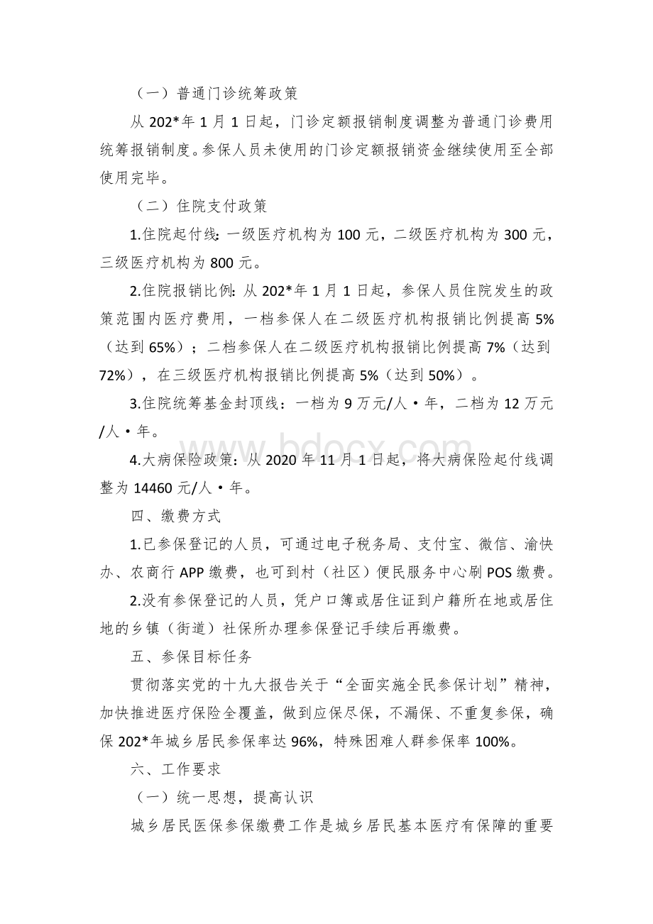 乡镇城乡居民基本医疗保险参保筹资工作方案Word格式文档下载.docx_第3页